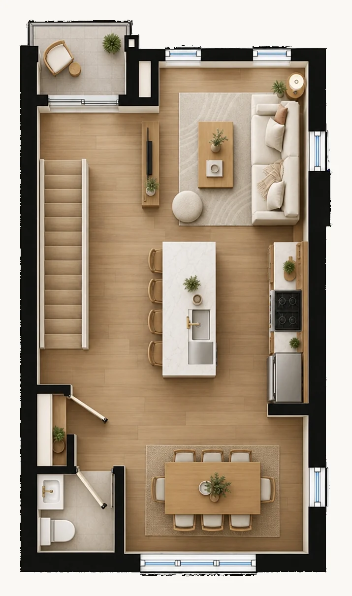 Floor plan, living level